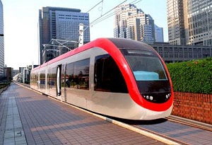 70% low-floor light rail car