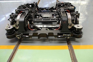 The western suburbs of Beijing modern tram line engineering vehicles