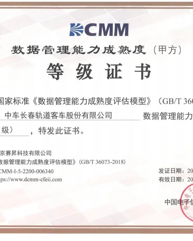 【科技引领创新】（长客股份）最高等级！中车长客数字化转型工作获多项国家级认可