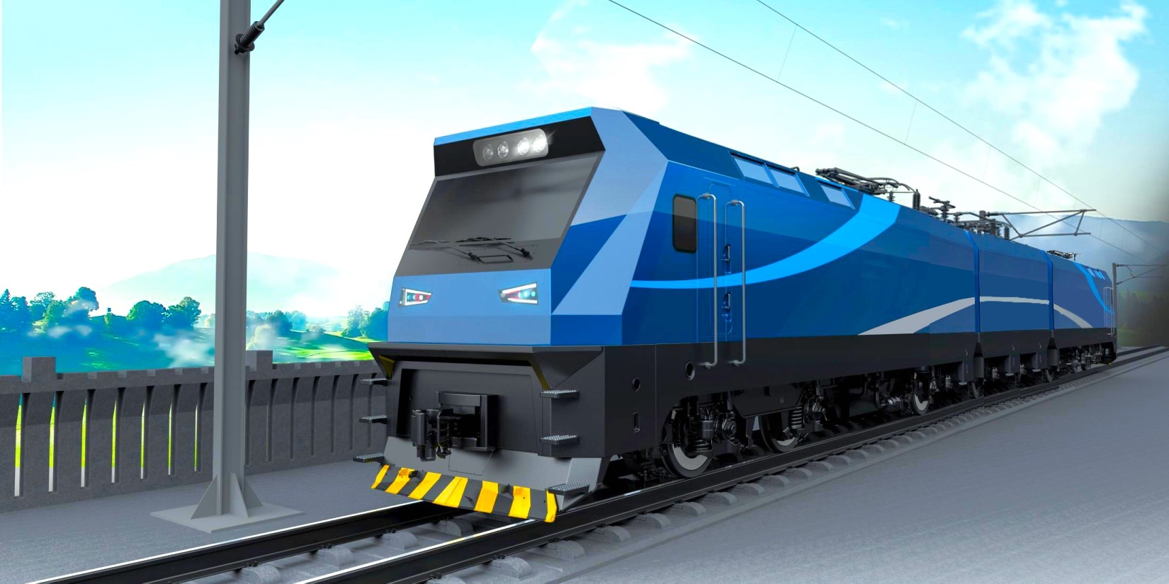 十二轴永磁直驱货运电力机车