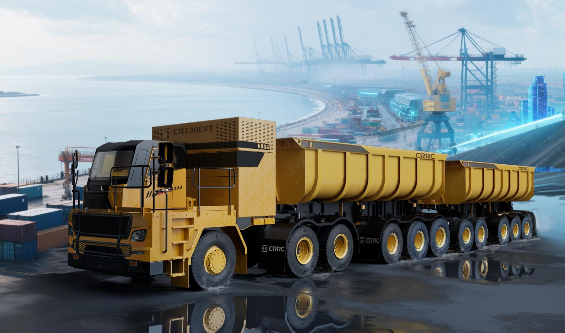 CR130EVT矿用宽体双挂车